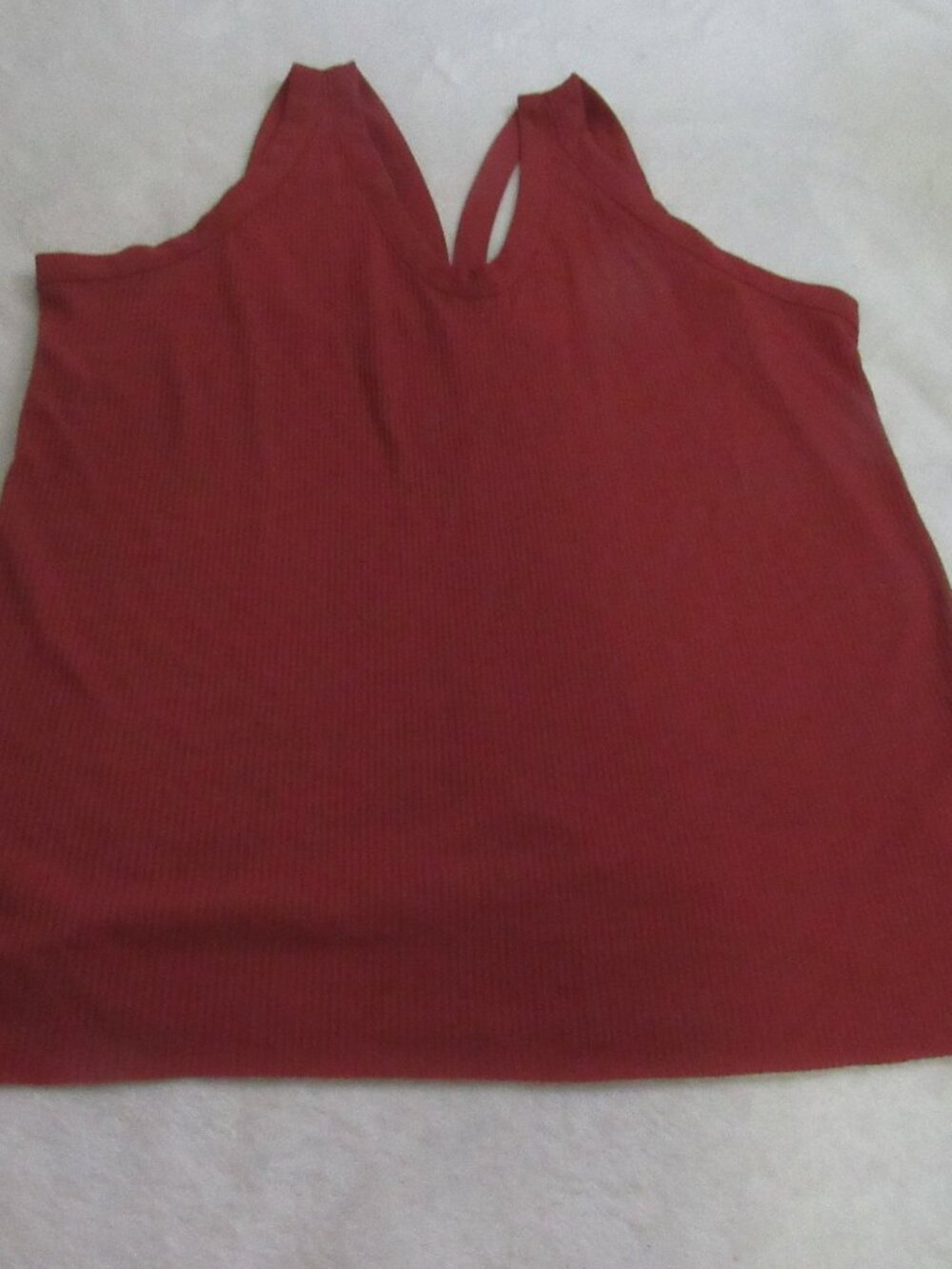 Nike Yoga Rust Color Raw Edge Tank Top  Size XL  USED